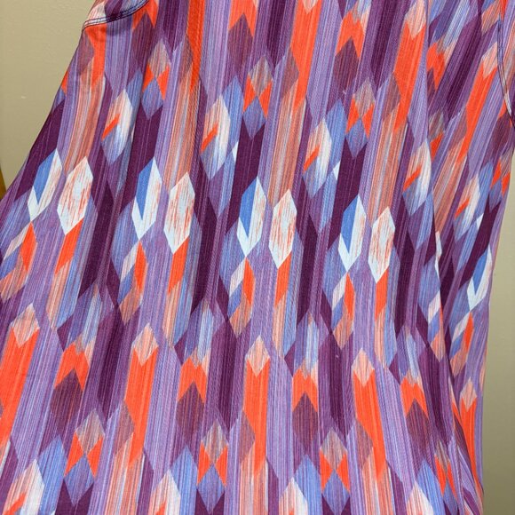 Prana Calico Active Dress Grapevine Gemstone Print Pattern Open Back Sleeveless. - Picture 5 of 10